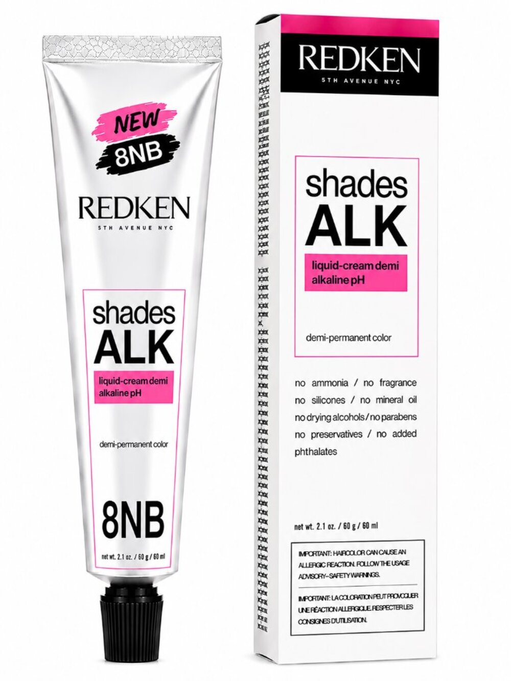 Redken Shades ALK 8NB Demi-Permanent Liquid-Cream Hair Color 2.1 oz